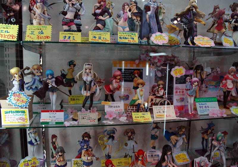 All cute collectors' resin dolls, usually game, manga, or animee movie characters - and all expensive 